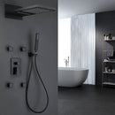 Leaper 2-Spray Wall Mounted Thermostatic Shower System with 4 Body Jets in Matte Black