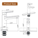 Ouverdot Deck Mounted Bathroom Sink Faucet With Deck Plate in Matte Black