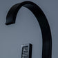 Axen Freestanding Gooseneck Tub Faucet with Handshower in Matte Black