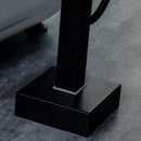 Axen Freestanding Gooseneck Tub Faucet with Handshower in Matte Black