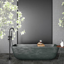 Gnoly Freestanding Gooseneck Tub Faucet with Handheld in Matte Black