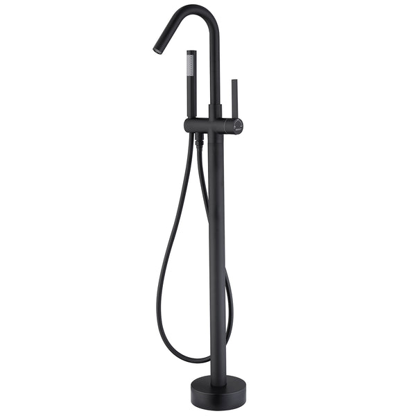 Odda Floor Mounted Freestanding Bathtub Faucet With High-Arc Spout