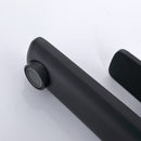 Ouverdot Deck Mounted Bathroom Sink Faucet With Deck Plate in Matte Black