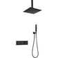 Swerve Ceiling Mounted 10 In Shower System with Handheld Shower in Matte Black