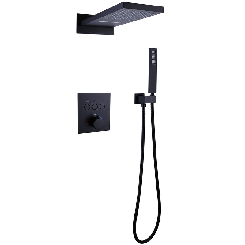 Kool 2 Spray Thermostatic Shower System with Handheld Shower