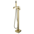 Tozti Freestanding Tub Faucet with Handheld Shower in Brushed Gold