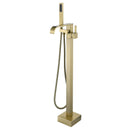 Tozti Freestanding Tub Faucet with Handheld Shower in Brushed Gold