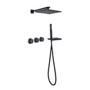Viralia Pressure Balanced 10 In Shower System with Handshower in Matte Black