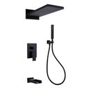 Latofy Thermostatic 2 Spray Shower & Tub Combo System in Matte Black