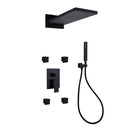 Leaper 2-Spray Wall Mounted Thermostatic Shower System with 4 Body Jets in Matte Black