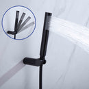 Sosano Wall Mounted 10 In Rain Shower with handheld Concealed Valve in Matte Black