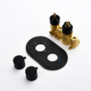 Omni Concealed Thermostatic 8 In Shower System with  Handshower in Matte Black