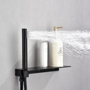 Omni Concealed Thermostatic 8 In Shower System with  Handshower in Matte Black