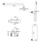 Omni Concealed Thermostatic 8 In Shower System with  Handshower in Matte Black