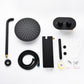 Omni Concealed Thermostatic 8 In Shower System with  Handshower in Matte Black