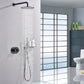 Omni Concealed Thermostatic 8 In Shower System with  Handshower in Matte Black