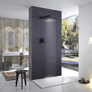 Masa Wall Mounted 10 In. Rainfall Shower System in Matte Black