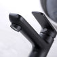 Ouverdot Deck Mounted Bathroom Sink Faucet With Deck Plate in Matte Black