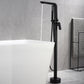 Hetofy 2 Handle Freestanding Tub Faucet with Handshower in Matte Black