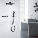Viralia Pressure Balanced 10 In Shower System with Handshower in Matte Black