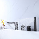 Oronto 2 Knob Handles Deck Mounted Roman Tub Faucet with Hand Shower