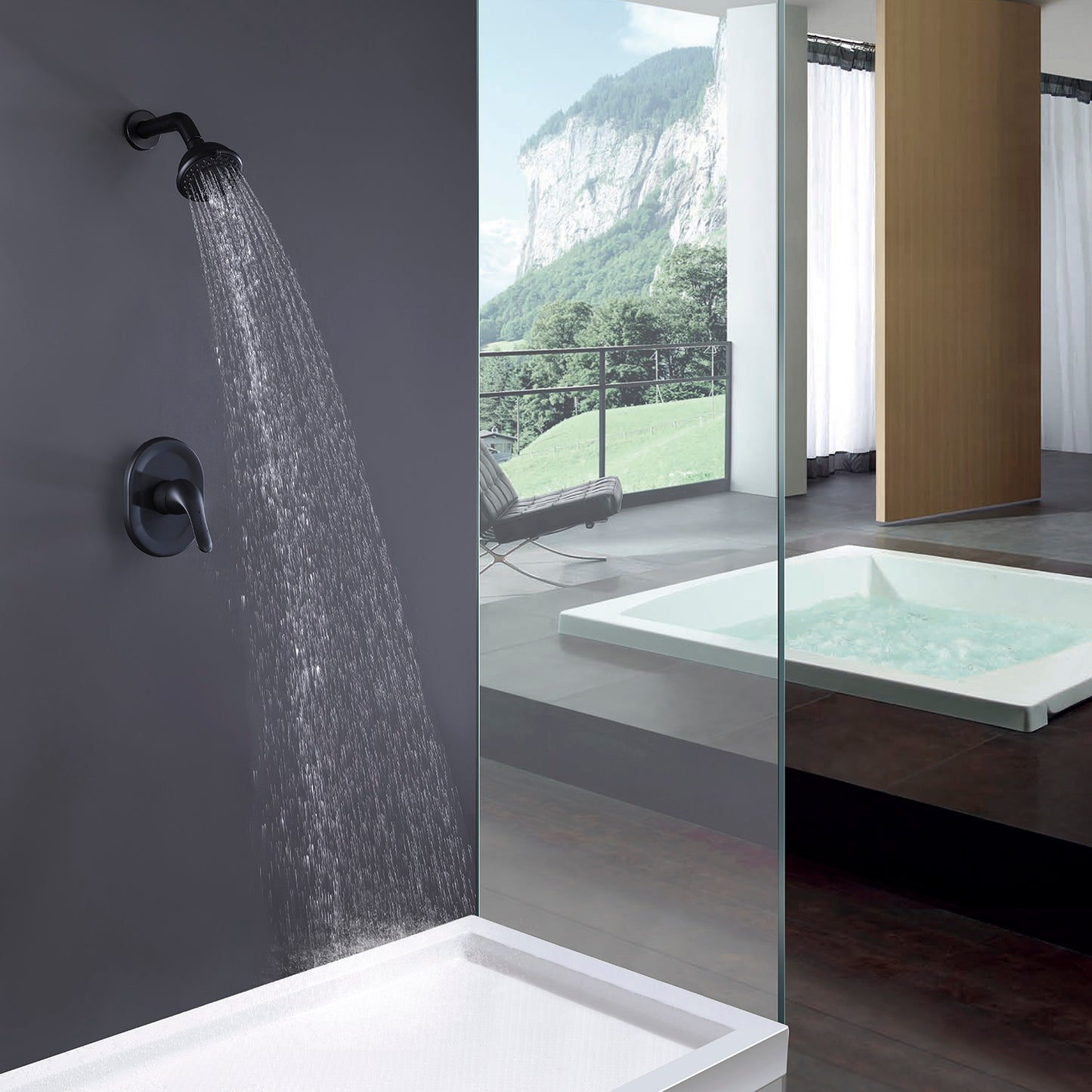 Multi-Function Fixed Single Handle Shower Faucet Head