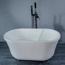 Axen Freestanding Gooseneck Tub Faucet with Handshower in Matte Black