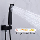 Rozz Wall Mounted 10 In Shower System with Tub Faucet in Matte Black