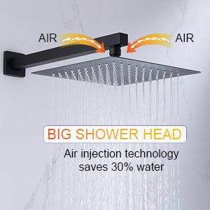 Rozz Wall Mounted 10 In Shower System with Tub Faucet in Matte Black