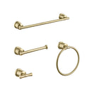 Posca Wall Mounted Matte Black Bathroom Hardware 4-Piece Set