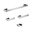 Pisu Matte Black Wall Mounted 4-Piece Bathroom Hardware Set