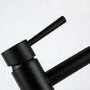 Fline Matte Black One Handle Single Hole Bathroom Faucet