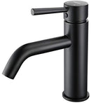 Fline Matte Black One Handle Single Hole Bathroom Faucet