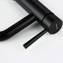 Fline Matte Black One Handle Single Hole Bathroom Faucet