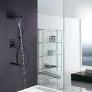Latofy Thermostatic 2 Spray Shower & Tub Combo System in Matte Black
