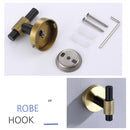 Thyme Black and Gold Modern Bathroom Hardware 4-Piece Set