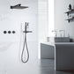 Viralia Pressure Balanced 10 In Shower System with Handshower in Matte Black