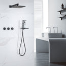 Viralia Pressure Balanced 10 In Shower System with Handshower in Matte Black