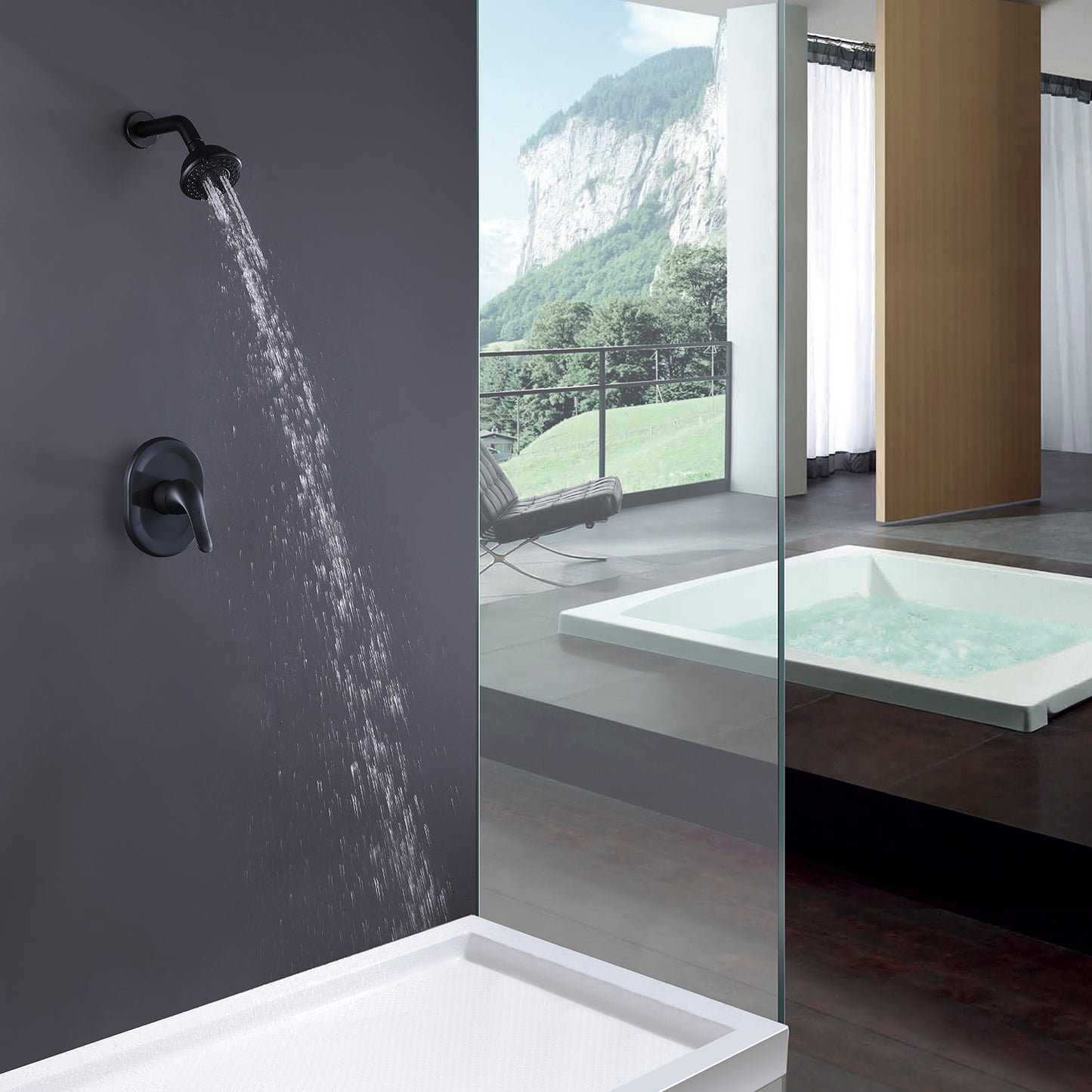 Multi-Function Fixed Single Handle Shower Faucet Head