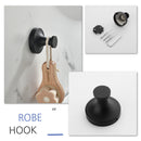 Belles Wall Mounted  Matte Black Bathroom Hardware 4-Piece Set