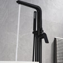 Hetofy 2 Handle Freestanding Tub Faucet with Handshower in Matte Black