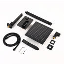 Yozty Wall Mounted 10 In  Shower System with Tub Faucet in Matte Black