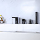 Oronto 2 Knob Handles Deck Mounted Roman Tub Faucet with Hand Shower