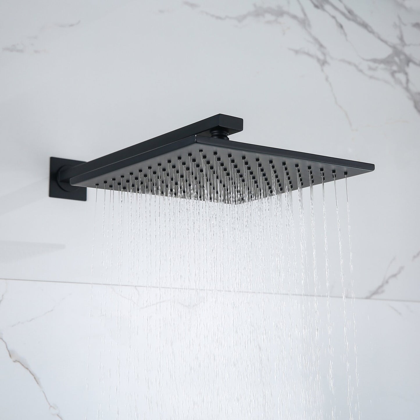Viralia Pressure Balanced 10 In Shower System with Handshower in Matte Black