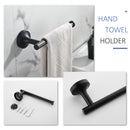 Belles Wall Mounted  Matte Black Bathroom Hardware 4-Piece Set