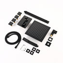 Eocony 10 In Wall Mounted Luxury Pressure Balanced Shower System with 4 Body Jets in Matte Black