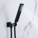 Swerve Ceiling Mounted 10 In Shower System with Handheld Shower in Matte Black