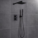 Jozz Thermostatic 10 In Shower System Handheldshower in Matte Black