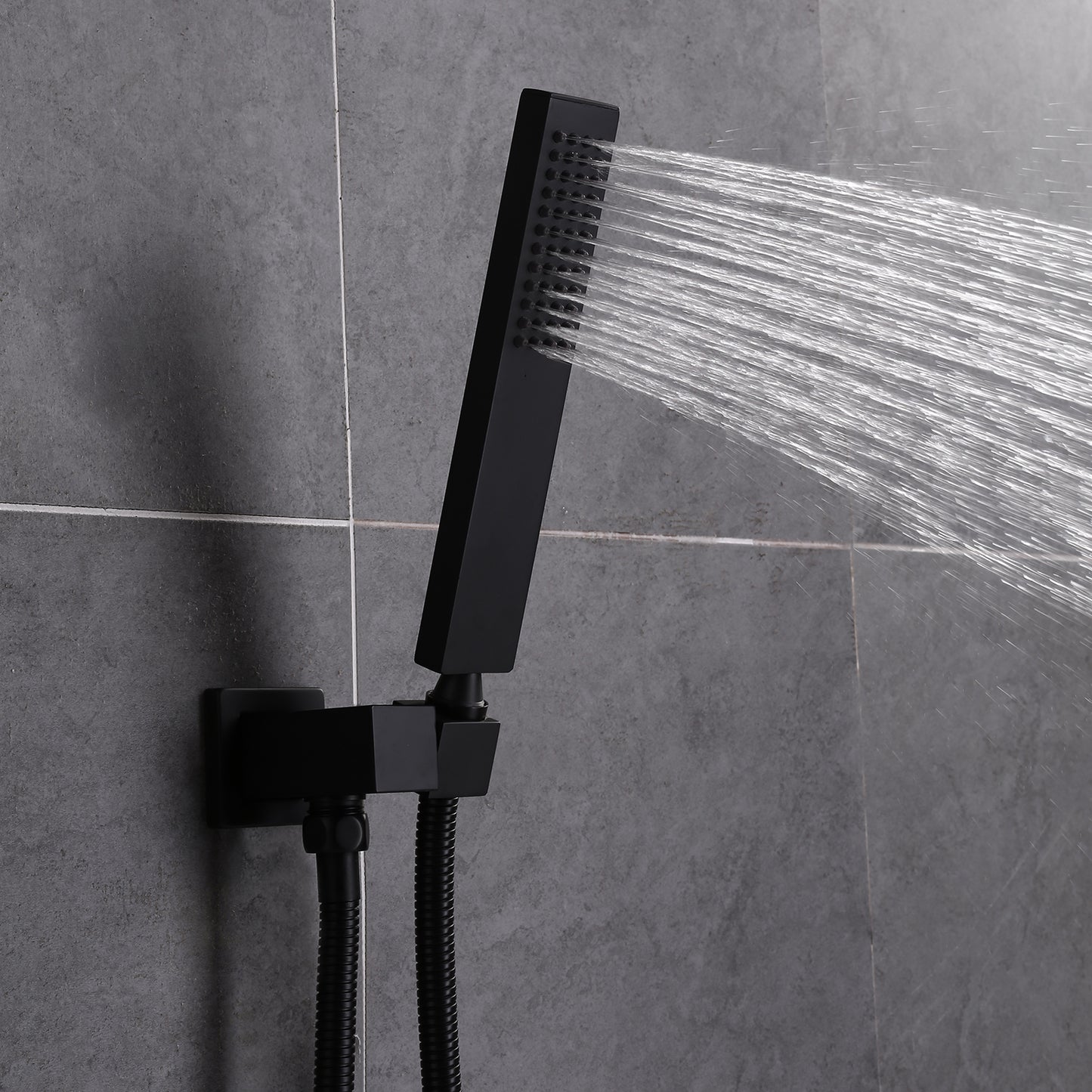 Jozz Thermostatic 10 In Shower System Handheldshower in Matte Black