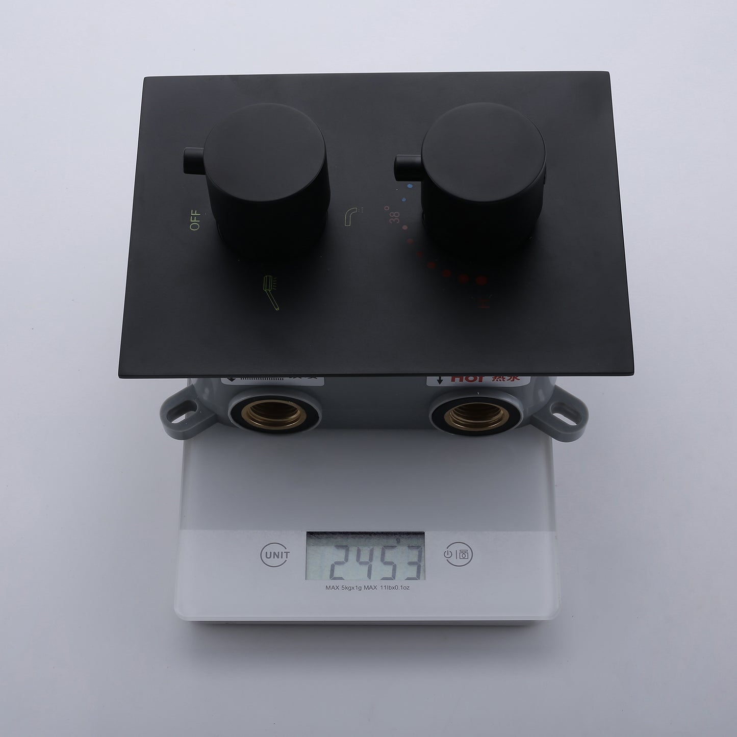 Jozz Thermostatic 10 In Shower System Handheldshower in Matte Black